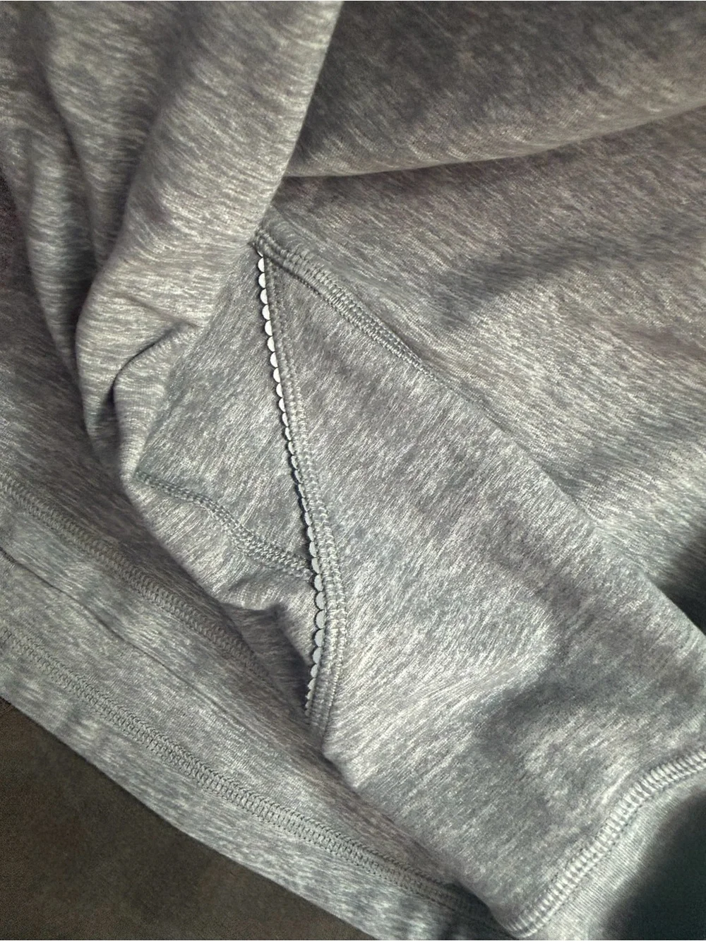 lululemon athletica Heather Gray Quarter-Zip Pullover with Yellow Trim